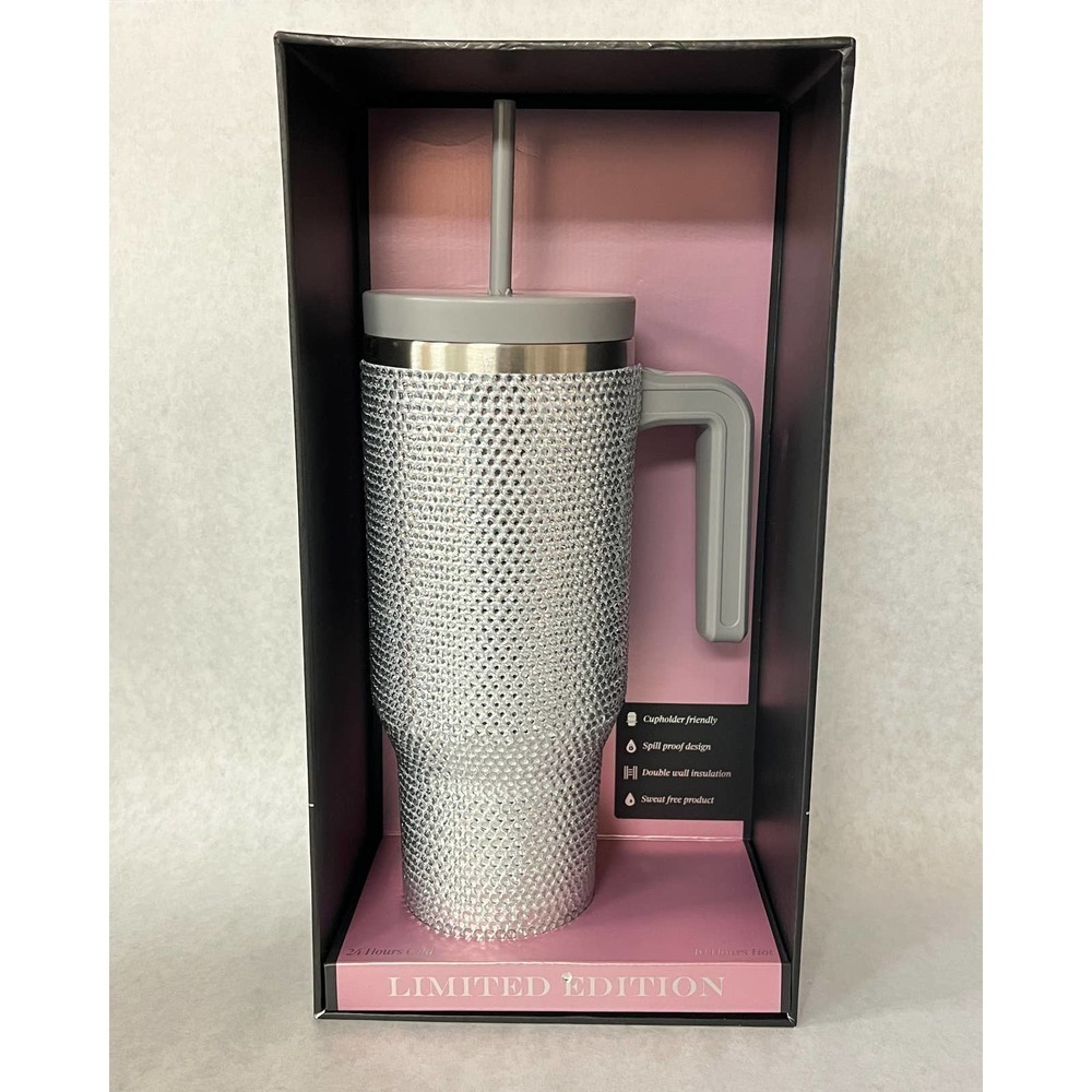New Hydra Peak 40 Oz Limited Edition Tumbler Silver Bling HydraPeak Sparkle